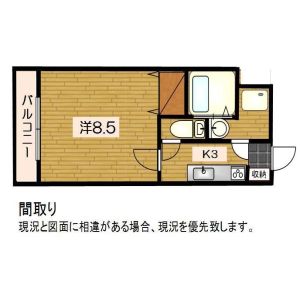 1K 間取り図