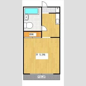 1K 間取り図