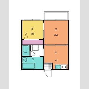 2DK 間取り図