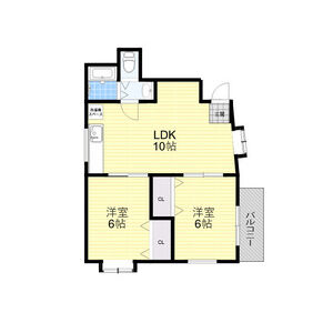 2LDK 間取り図