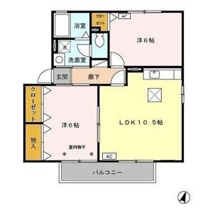 2LDK 間取り図