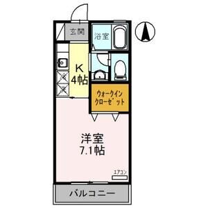 1K 間取り図
