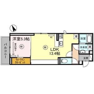 1LDK 間取り図