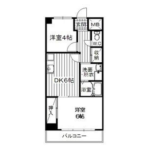 2DK 間取り図