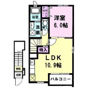 1LDK 間取り図