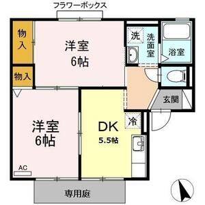2DK 間取り図