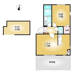 1LDK 間取り図