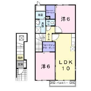 2LDK 間取り図