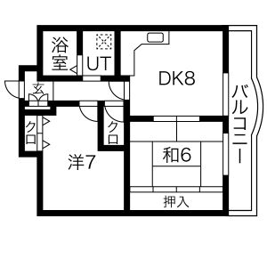 2LDK 間取り図