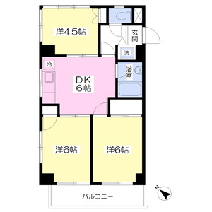 3DK 間取り図