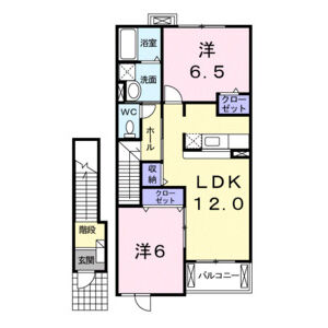 2LDK 間取り図