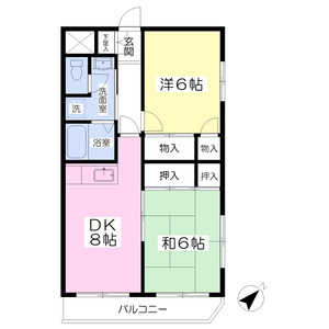 2DK 間取り図