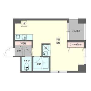 ワンルーム 間取り図