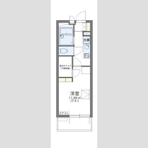 1K 間取り図