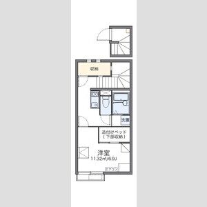1K 間取り図