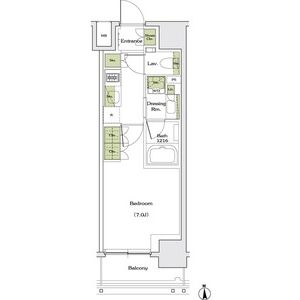 1K 間取り図