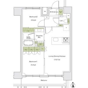 2LDK 間取り図
