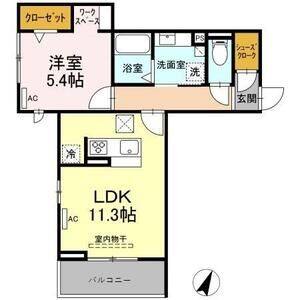 1LDK 間取り図