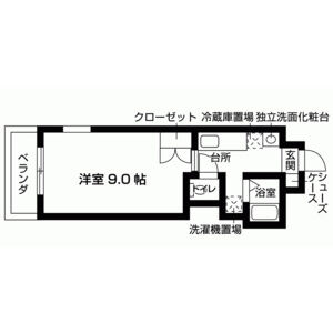 1K 間取り図
