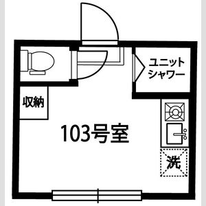 ワンルーム 間取り図