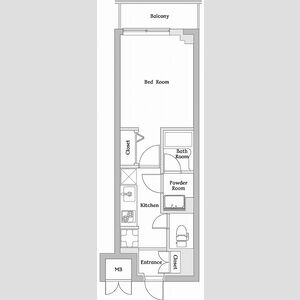1K 間取り図