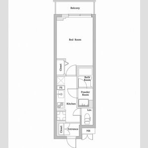 1K 間取り図