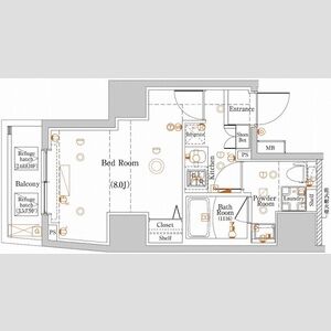 1K 間取り図