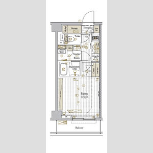 1K 間取り図