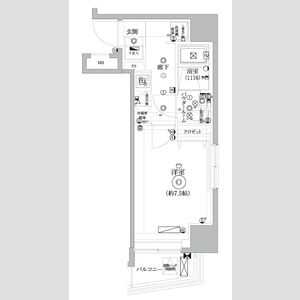 1K 間取り図