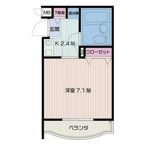 1K 間取り図