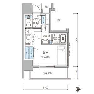 ワンルーム 間取り図