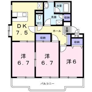 3DK 間取り図