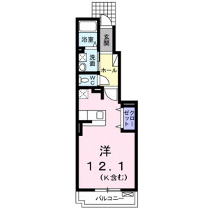 ワンルーム 間取り図