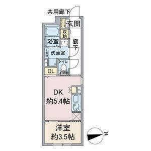 1DK 間取り図