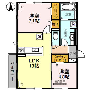 2LDK 間取り図