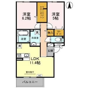 2LDK 間取り図