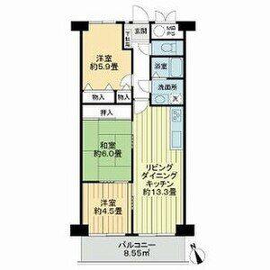 3LDK 間取り図