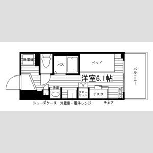 ワンルーム 間取り図