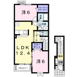 2LDK 間取り図