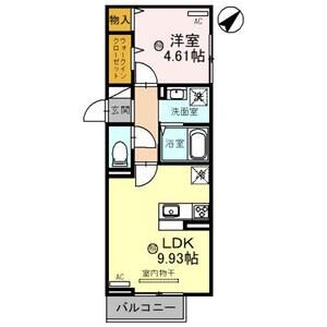 1LDK 間取り図