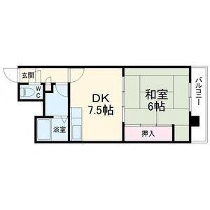1DK 間取り図