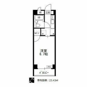 1K 間取り図