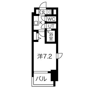 1K 間取り図