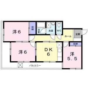 3DK 間取り図