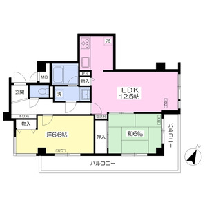 2LDK 間取り図