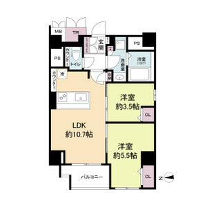 2LDK 間取り図