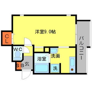 1K 間取り図