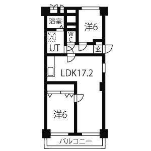 2LDK 間取り図