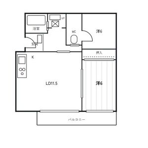2LDK 間取り図