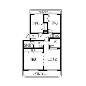 3LDK 間取り図